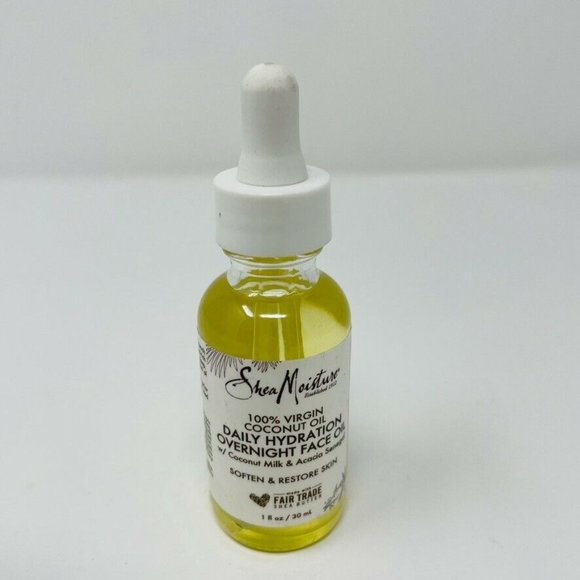 Shea Moisture 100% Virgin Coconut Oil Daily Hydration Overnight Face Oil 1 oz - Picture 1 of 4